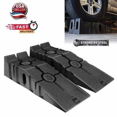 Vehicle Car Ramp Pair 12000lb Heavy Duty Resin GVW Capacity Nestable 2 Pieces • $53.55