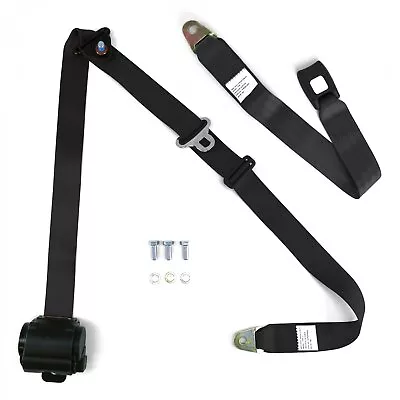 3pt Bench Seat Belt Conversion/Replacement Black Retractable Standard Buckle Ea  • $99.95