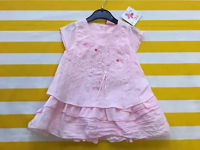 6-12 Months Zip Zap Girls Pink Dress New With Tags • £10