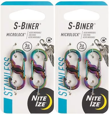 Nite Ize 2-Pack S-Biner MicroLock Stainless Steel Carabiner - Spectrum (2-Pack) • $13.91