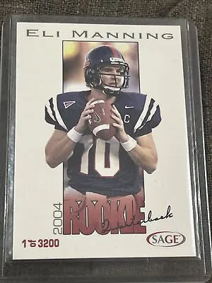 ELI MANNING ROOKIE CARD 2004 New York Giants Football 1 Of 3200 OLE MISS RC! • $4.99