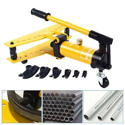 £173.85 • Buy 10T Hydraulic Pipe Bender Tube Bender Manual Exhaust Φ13-34mm W/ 6 Sizes Molds