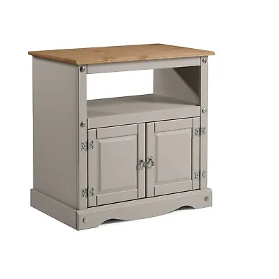Corona TV Unit Grey Wax Straight Solid Pine By Mercers Furniture® • £79.99
