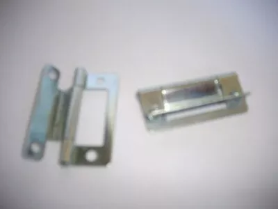 Pair 50 Mm Zinc Plated Cranked Flush Hinges • £1.50