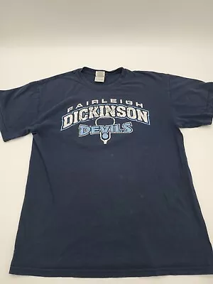 Fairleigh Dickinson Shirt Medium Blue Short Sleeve FDU University Mens..#2570 • $4.50