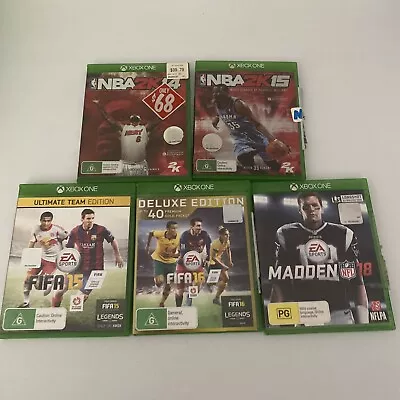 Xbox One Sports Game Bundle - 5x Games - NBA FIFA Madden - Free Post Aus • $39.70