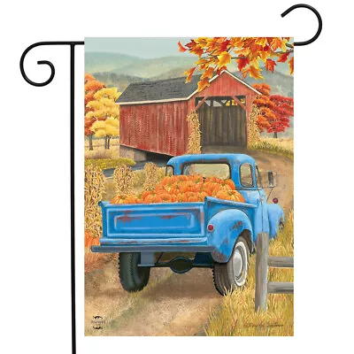 Briarwood Covered Bridge Farm Truck Fall Pumpkin Mini Window Garden Yard Flag Nw • $8.97