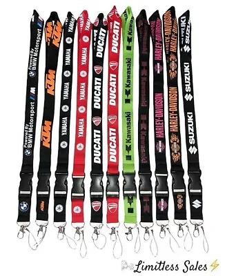 Motorcycle Lanyards Multiple Colors Keychain Badge ID Holder Strap! FREE SHIP! • $7.99