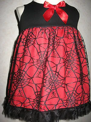 £16 • Buy Spiders Gothic Dress Girls Black Red Purple Green Birthday Party Alternative UK