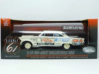 1:18 Scale Highway 61 50259 1967 Plymouth Belvedere II Superstock Stiles & Stahl • $199.95