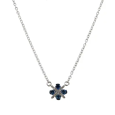 Colleen Lopez 0.33ctw Blue Diamond & White Diamond  X&O  Starburst 18  Necklace • $98.99