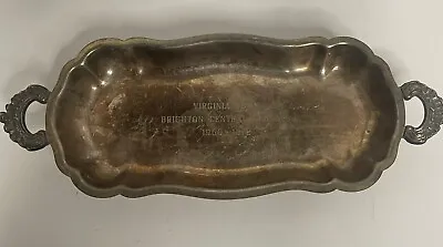 Vintage EPCA Bristol Silverplate  By Poole  #57  Serving Tray Engraved 14”x5.5” • $24