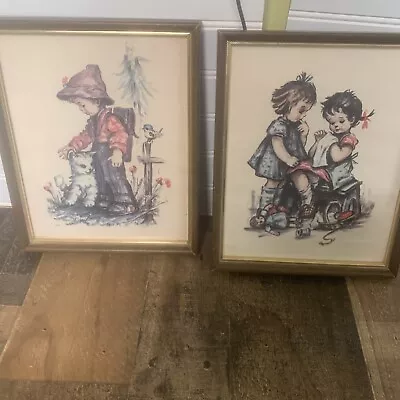 Vintage Stapco Ny German Children Usa Litho Prints 1972 • $15