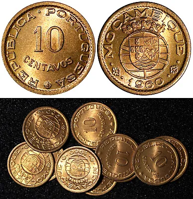 Mozambique Bronze 1960 10 Centavo UNC KM# 83 RANDOM PICK (1 COIN ) (21 286) • $2.95