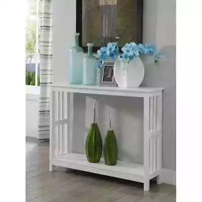 Small Console Table Mission Accent Entryway Sofa Hall Entry Narrow Slim Shelf • $129.99