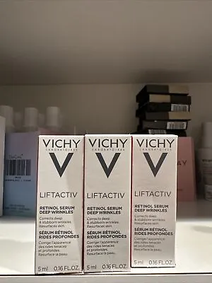 3 X Vichy Liftactiv Retinol Serum Deep Wrinkles TRAVEL SIZE 0.16 Oz /5ml • $13.99