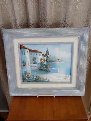 Vintage 1970's Oil On Board Ethnic Mexican Painting Signed Framed & Mat 10  X 8  • $38