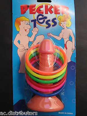 NEW Pecker Hens Bachelorette Penis Ring Toss Game Fun ADULTS ONLY • $15.99