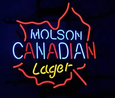 Molson Canadian Lager Neon Sign 19 X15  Lamp Beer Bar Pub Store Room Wall Decor • $138.84