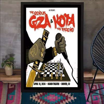GZA/Genius & KOTA The Friend Denver CO April 18 2024 Ogden Theatre Poster Art • $19.99