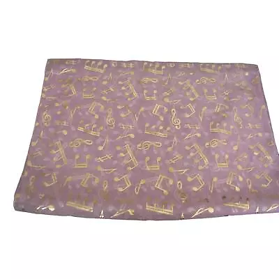 Treble Clef & Music Notes Gold/silver Reversible Plum Scarf • £5.99