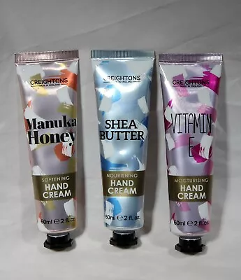 3 X Creightons Hand Cream 60ml: Shea Butter + Manuka Honey + Vitamin E • £7