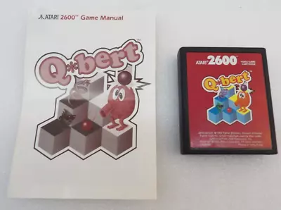 Atari 2600 Q Bert Game Cartridge W/Manual (No Box) • $17.95