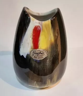 Jasba Keramik Mid Century West German Drip Glaze Vase • £12