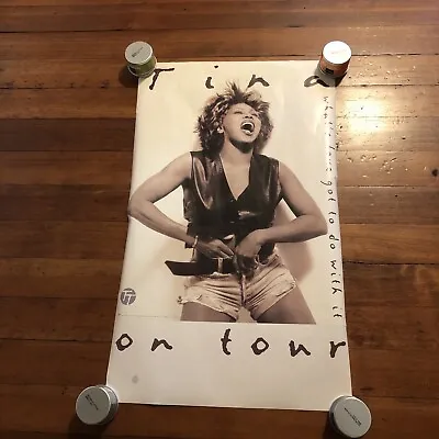 Tina Turner What’s Love Got To Do With It Promo Tour Poster 18x30 Inch Perforate • $27.99