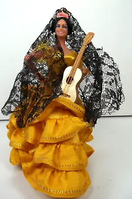 Marin Chiclana Doll Seated Playing Guitar • $14.99