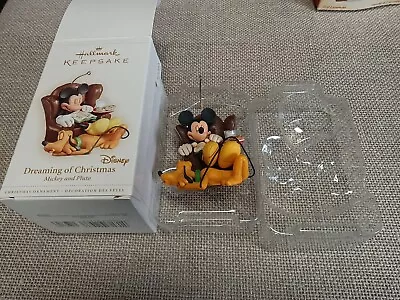 Hallmark 2006 Dreaming Of Christmas Ornament Mickey Mouse And Pluto Disney • $15.92