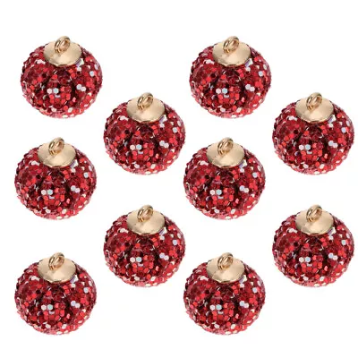 Glass Charms Glitter Sequins Pendants For DIY Jewelry Making • £7.79