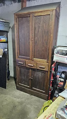 Antique Solid Oak Cabinet  • $1400