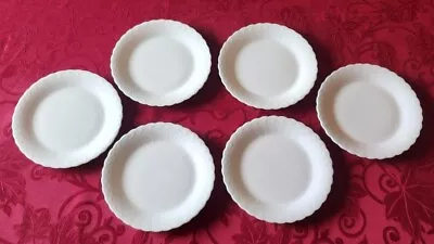 6pc Mikasa Bone China WHITE SILK A7050 7-3/4  Salad Plates • $46