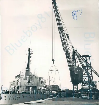 £13 • Buy 1973 Fleetwood Container Bay Loading Cargo Amuthon Ship 6*6.5  Press Photo