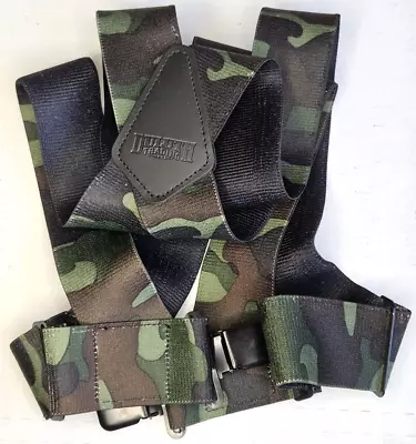 Duluth Trading Co. Suspenders - Side Clip Green & Black Camo Pattern Heavy Duty! • $21.99