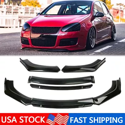 $55.95 • Buy For VW Golf MK5 MK6 MK7 MK7.5 GTI GTD R Front Bumper Lip Spoiler Splitter