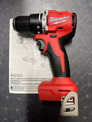 Milwaukee 3602-20 M18 18V 1/2  Compact Brushless Hammer Drill - Bare Tool • $119