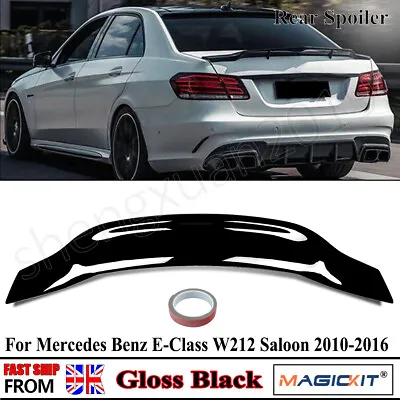 For Mercedes E Class W212 4dr Gloss Black Rt Style Rear Boot Trunk Spoiler 08-16 • £59.74