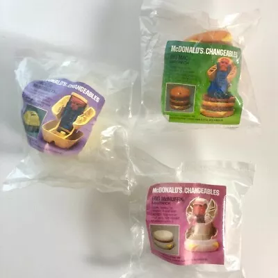 VINTAGE 1987 McDONALDS Changeables HappyMeal Toys LOT Of 3 Sealed New In Package • $44.99