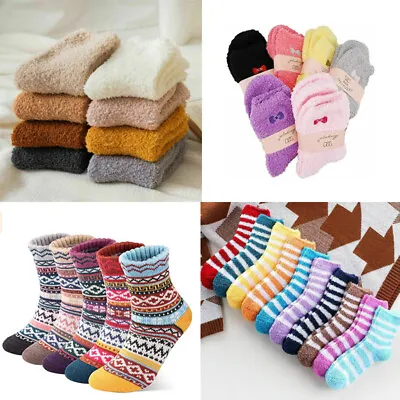 £8.79 • Buy 6Pairs Women Ladies Soft Fluffy Bed Socks Warm Winter Lounge Slipper Fleece Sock