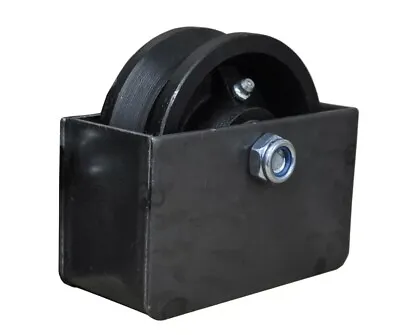 4  V Groove Sliding Gate Cast Iron Roller Wheel Axle With Mounting Box • $34