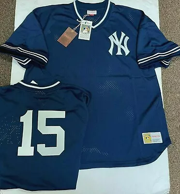 THURMAN MUNSON NEW YORK YANKEES Mitchell & Ness Throwback Mesh Jersey Big Tall • $69.99