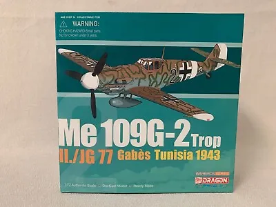 Dragon Model - 50068 - Me-109 G-2 German Trop II./JG77 - 1:72 - Diecast Model • $68.95