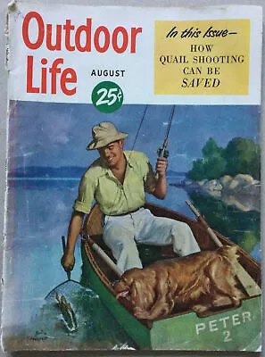 Vintage Outdoor Life August 1950 Hunting Fishing Camping Sporting  • $4