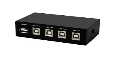 4-Port USB 2.0 Manual Switch - 4 PC To 1 USB Device • $15