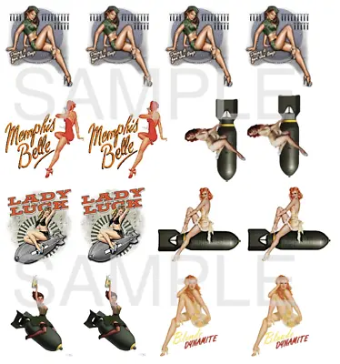 Nose Art Pin Ups Water Slide Decals Model Airplane Pin Up Girls 3/4  To 1  Each • $6.99