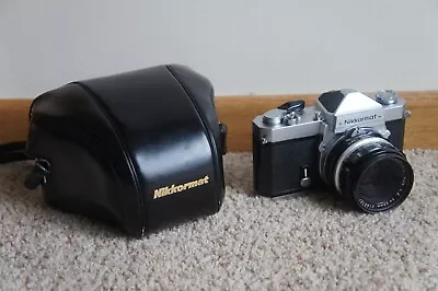 VTG Nikon Nikkormat FT 35mm SLR Film Camera W/ Nikon Nikkor-HC 50mm F 1.2 Lens • $18.27