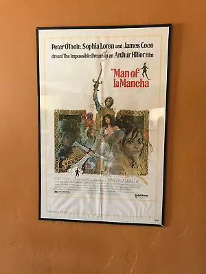 MAN OF LA MANCHA ONE SHEET (27 X 41) 1972 MOVIE POSTER DON QUIXOTE CERVANTES • $15