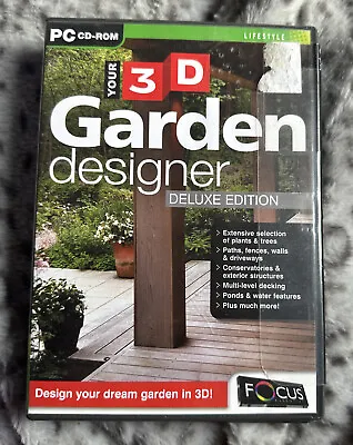 Your 3d Garden Designer : Deluxe Edition - Pc Cd-rom Software - New & Sealed • £9.99